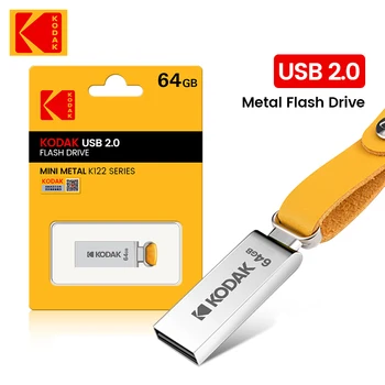 100% KODAK metallo USB Flash Drive cordino per le chiavi pen drive USB2.0 pen drive 64GB 128GB per auto portatili MacBook destops