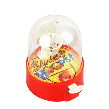 1pcs Mini-basket Ricreative Macchine Divertente Noioso Bolla di Plastica di Gag e Scherzi di Sicurezza per i Bambini Giocattoli di Tiro con L