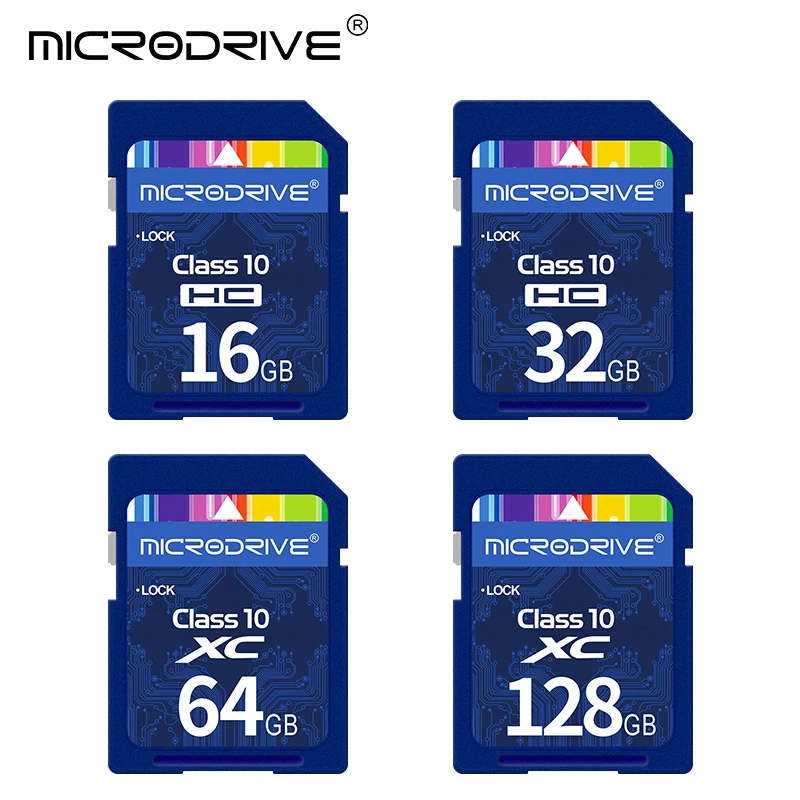 All'ingrosso SD Card 4GB 8GB 16GB 32GB 64GB 128GB 256GB di Classe 10 SDHC SDXC C10 Full size Schede di Memoria Flash con box Per la Macchina fotografica