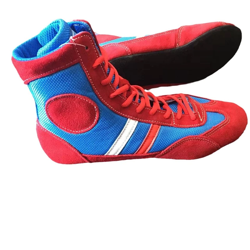 Sambo Wrestling Shoes Lotta Professionale Scarpe Da Ginnastica Di Pelle Di Formazione Fondo Morbido Dimensioni 37-44
