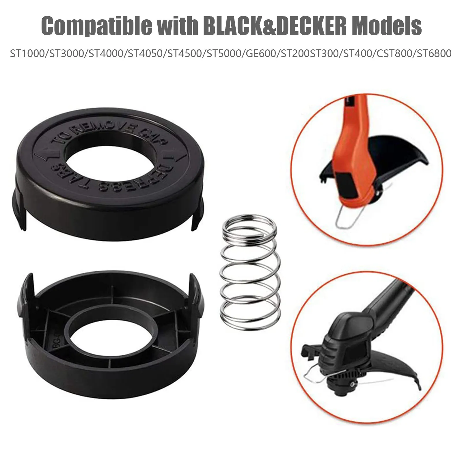 Bump Cap Testina a filo Bobina Kit di Ricostruzione Per Black Decker ST4500 682378-02 Cappuccio Modello di Decespugliatore Parti