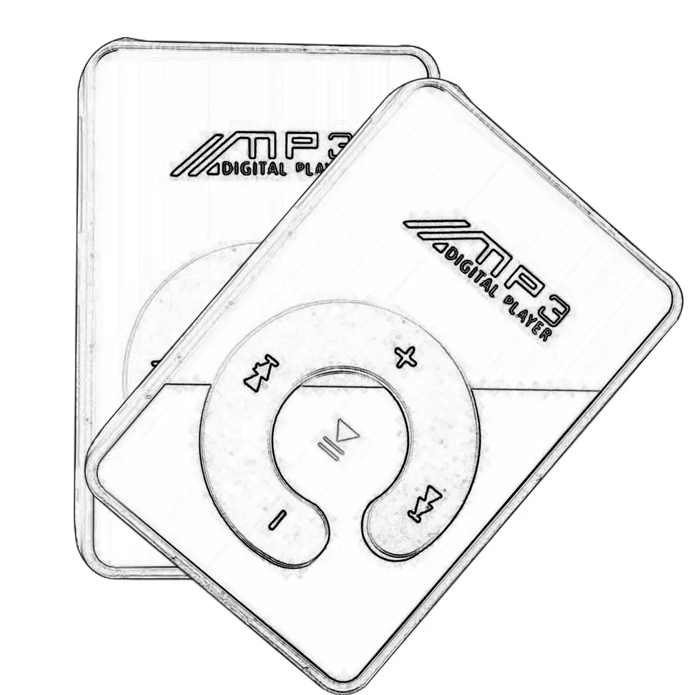 Mini Specchio Portatile Clip MP3 Player Musica Supporto Micro Carta di TF di Walkman Moda Hifi MP3 Per gli Sport all'Aperto