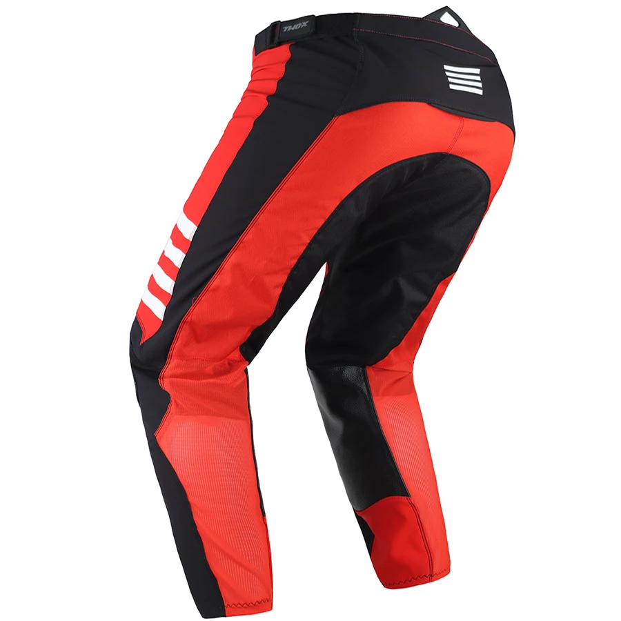 Spedizione gratuita Nero/Rosso di Mountain Bike in Discesa Pantaloni MX Bicicletta BMX Riding DH MTB Pantaloni Motocross Racing Pant