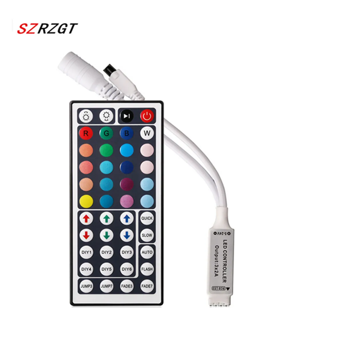 Led Controller 44 Tasti IR LED RGB Controller scatola da 1 a 2 Controller IR Telecomando Dimmer DC12V RGB 3528 5050 Luci di Striscia del LED