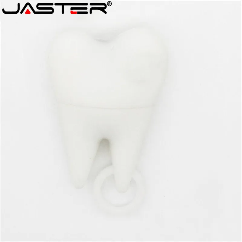 JASTER Dentista Unità Flash USB Delicatezza Vendita Calda 4GB 8GB 16GB 32GB 64GB all'Ingrosso Gadget di Moda Speciali Denti USB Colore Bianco