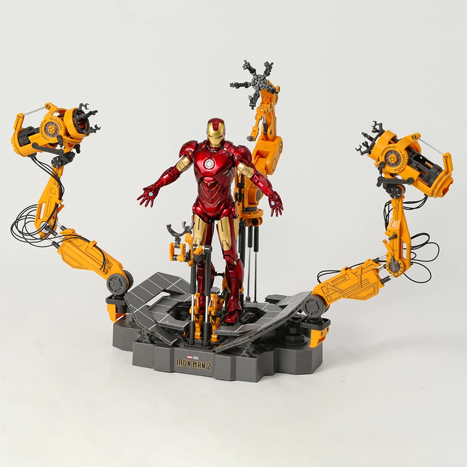 Genuino Iron Man MARK IV MK4 con il VESTITO-UP Gantry Figura Modello Giocattolo Brinquedos da Collezione Bambola