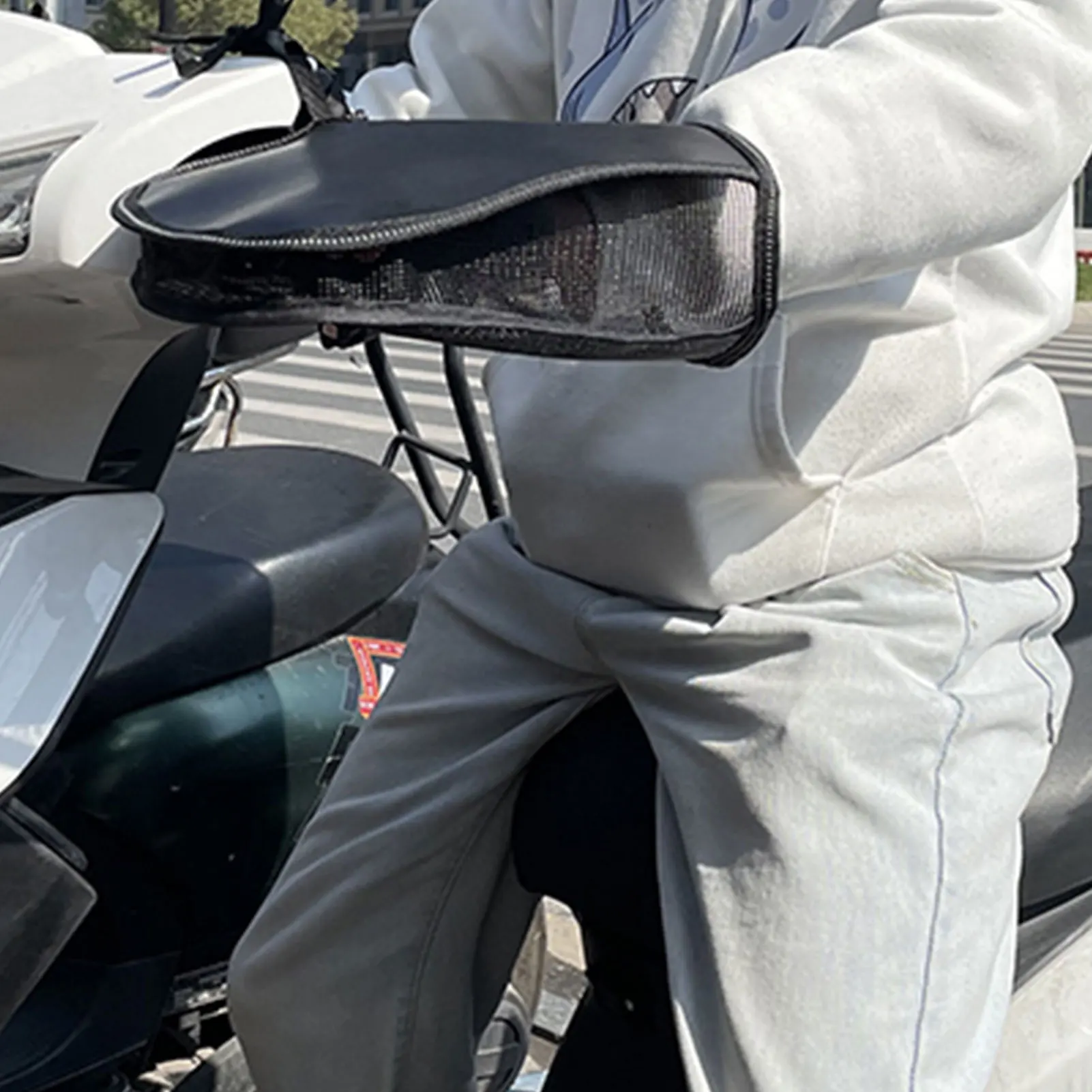 Moto Manubrio Manicotti Sole Estivo Guanti Di Protezione Lato Traspirante E Fondo Maglia Equitazione Guanto Con Striscia Riflettente