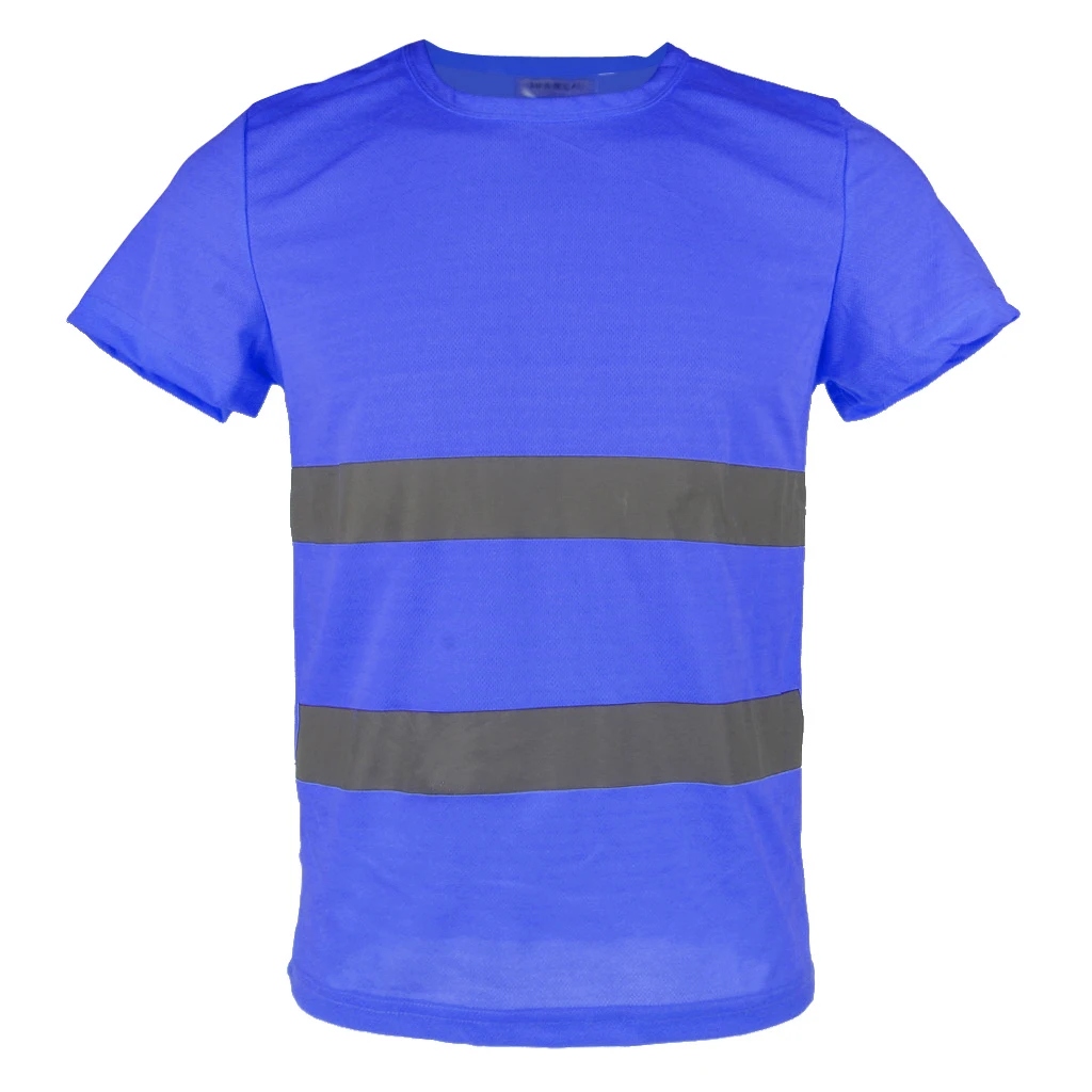 Alta Visibilità Riflettente T-Shirt di Sicurezza Riflettente Abbigliamento Rapido Riflettente Camicia Notte -shirt Manica Corta