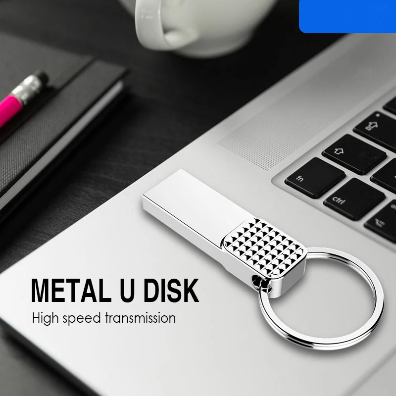 USB 2.0 Flash Drive in Metallo mini Pendrive di 4GB 8GB 16GB 32GB 64GB 128GB USB Stick cle usb Pen Drive portachiavi USB Flash