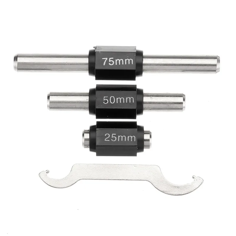 4pcs Fuori Micrometro set 0-25mm/50mm/75mm/100mm/0.01 mm Kit duro Con Riferimento Asta Pinza Strumenti di Misura