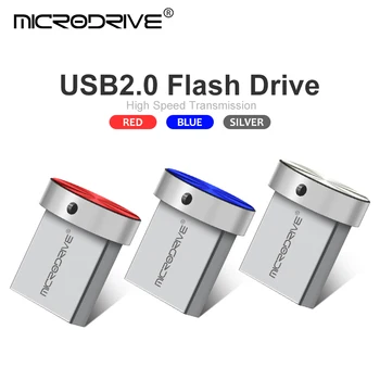 Alta Velocità Mini USB 2.0 Flash Drive 64GB 128GB Metallo 32GB Pen Drive 128 64 32 16GB di Memoria Flash USB Pendrive Cle USB