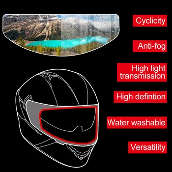 Anti-pioggia di Film Casco Moto Trasparente Anti-fog Len Rivestimento Nano-Film Adesivo Per Moto Visiera Fog Resistant Racing Accessorio