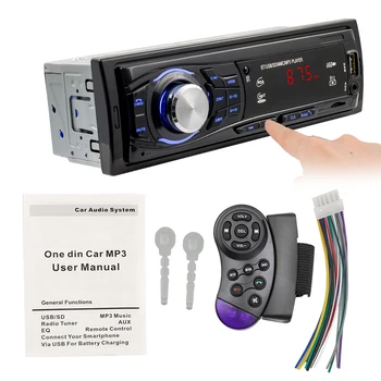 Bluetooth 1 Din autoradio Auto Radio FM Stereo Lettore USB MP3
