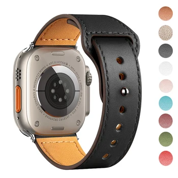 Cinturino in pelle Per Apple watch band ultra 49 mm 40 mm 44 mm 45mm 41mm 42mm 38mm smartwatch correa bracciale iWatch serie 3 6 s 7 8