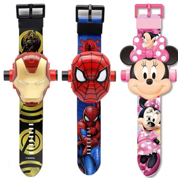 Disney frozen bambini orologi per le Ragazze di Proiezione 3D la Principessa Elsa di Mickey Mouse Orologio Digitale Spiderman Orologio relogio