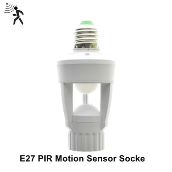E27 Sensore di Movimento Interruttore della Luce 100-240V Rilevatore di Movimento Base E27 portalampada Con Luce di Controllo di Smart Switch Lampadina Socket Adapter