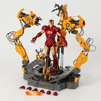 Genuino Iron Man MARK IV MK4 con il VESTITO-UP Gantry Figura Modello Giocattolo Brinquedos da Collezione Bambola