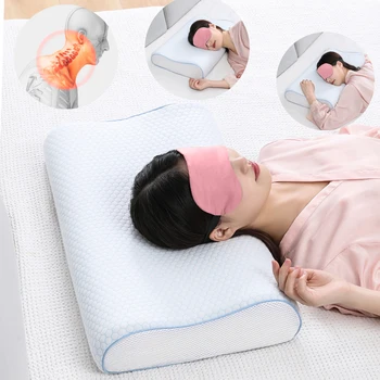 Guanciale ortopedico in schiuma di memoria cuscino rimbalzo lento cuscino per il collo ergonomico memory relax collo sonno confortevole