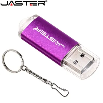 JASTER USB Flash Drive Blu Viola 128GB Mini Colore del Metallo Ciondolo Gratuito Logo Personalizzato 64GB, 32GB, 16GB e il Regalo di Affari Memory Stick