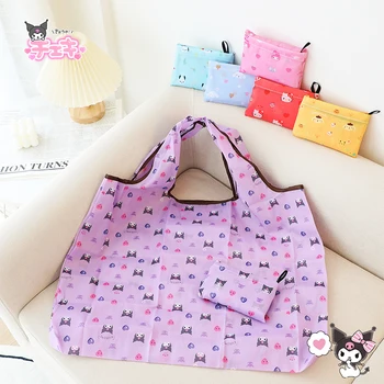 Kawaii Sanrio Grandi Dimensioni Shopping Bag Ciao Kittys Y2K Kuromi Anime Carino Supermercato Portatile Singola Spalla Sacchetto di Giocattoli per Bambina