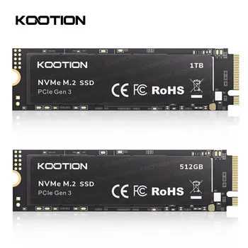 KOOTION NUOVO PCIe M. 2 SSD NVME M2 256 GB, 512 GB 1 TB Alta Velocità Unità a Stato Solido Hard Disk Interno SSD Per il Desktop del computer Portatile MSI Dell