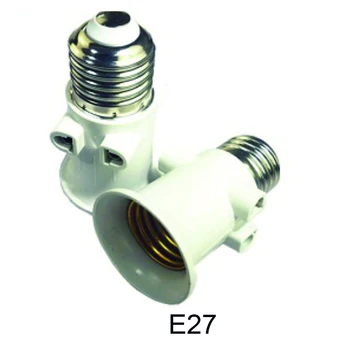 Lampadina E27 Adattatore di Fuoco Base della Lampada Socket, di Conversione Con Spina UE AC100-240V Illuminazione di ambienti Domestici