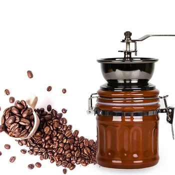 Manuale Macinino da Caffè Capacità Conica BurrInternal Regolabile Impostazione Tazza di Ceramica e Rettifica Core Stampa francese Caffè per il Regalo