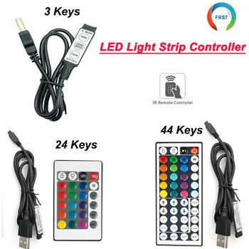 Mini 3 /24 /44 Chiave IR USB a distanza di RGB LED Controller Dimmer Modalità Dinamica a Infrarossi Per il Multicolor Cambiare TV Retroilluminazione