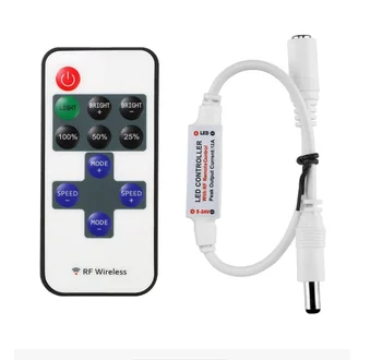 Mini RF Led Wireless Remote Controller Dimmer per Led Controller Per Singolo Colore Luce Strip SMD5050/3528/5730/5630/3014