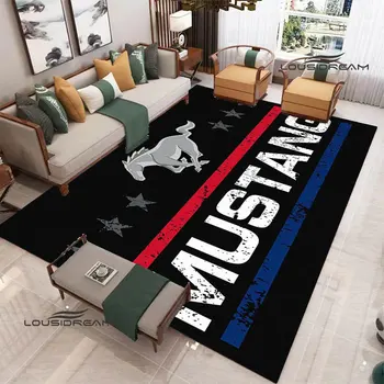 Mustang auto logo stampato tappeto antiscivolo tappeto tappeto per arredamento camera da letto all'Aperto tappeto stuoie di Yoga regalo di compleanno