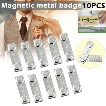 Nuovo Caldo 10pcs Forte badge Magnetici Distintivo in Metallo chiusura Scheda ID Durevole Allegato Titolare SMR88