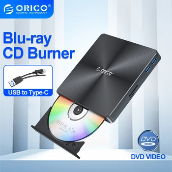 ORICO 100GB Blu-ray Portatile BD Lettore CD Lettore CD-ROM Masterizzatore CD Scrittore Lettore per PC Laptop Windows blu ray 4K