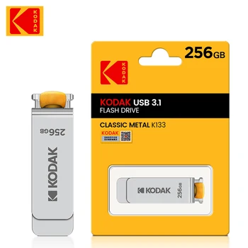 Originale KODAK rotary chiavetta USB Pen Drive USB 3.1 pendrive da 256 gb K133 Metal USB Flash Drive 256GB di Memoria stick in Pelle key