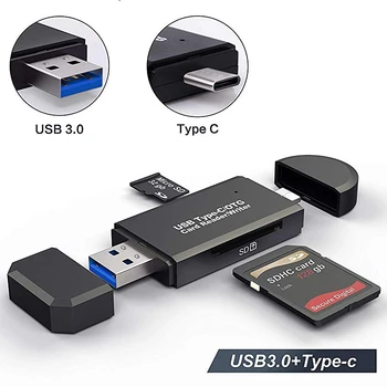 OTG Micro Lettore di schede SD USB 3.0 Card Reader 2.0 USB Micro SD Adattatore Flash Drive Smart Lettore di schede di Memoria di Tipo C, Cardreader