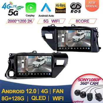 Per Toyota Hilux Pick Up AN120 2015-2020 RHD LHD 8Core 2 Din Android 13 Automatico autoradio Multimediale 2din Stereo Carplay GPS dvd