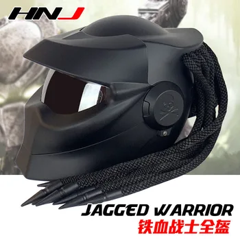 Predator elettrica moto casco moto casco quattro stagioni personalità fresco equitazione casco full face casco