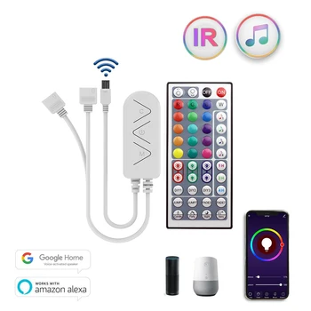RGB Led Controller 44key IR Remote Controller Smart Con Bluetooth o WiFi APP Sync Musica Decorativa, Luce di Striscia al Neon