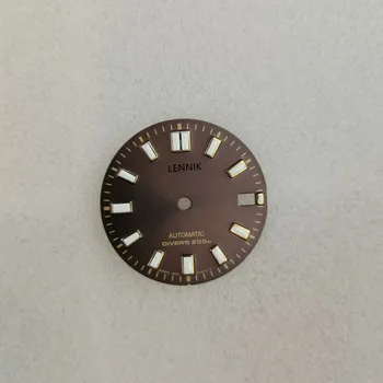 S-orologio 62mas quadrante marrone hanno scheggia /bianco/ grigio / blu colore 28,5 mm 62mas bronzo 28,5 mm nh35 quadrante con logo s