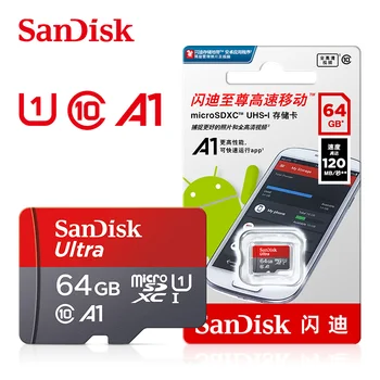 SanDisk Ultra A1 Scheda di Memoria Micro SD 32GB 64GB 128GB Schede Microsd Classe 10, 64gb, 128gb 32gb Flash Card per Cellulare/Tablet/Fotocamera