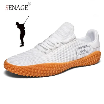 SENAGE Nuovo Classico Stile Uomini Scarpe da Golf Donna Comfort Leggero Mesh Traspirante a Piedi Golf Sneakers Plus Size 36-47
