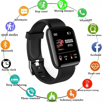 Smart Frequenza Cardiaca Monitor Touch Orologio per Uomini Donne Intelligenti Bluetooth Impermeabile Digitale Sport Orologio da polso per Android IOS