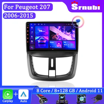 Srnubi Android 11 autoradio Multimedia Video Player Per Peugeot 207 CC 207CC 2006 2007 2008 2009 2010 - 2015 2Din in RDS Stereo DVD