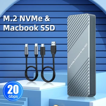 SSD Custodia USB-C 3.2 Soddisfare M. 2 Nvme SSD 12+16 PIN per Apple Mac/iMac/MacBook Pro/Air 2013 al 2016, Esterno di Archiviazione SSD Caso
