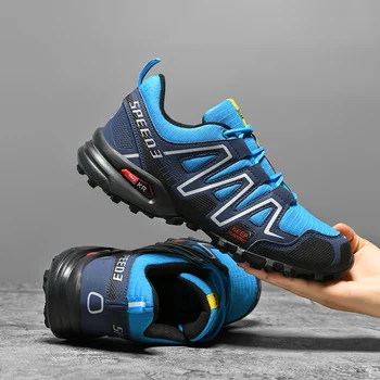 STRONGSHEN Uomo Sneaker Anti-Skid di Montagna, Scarpe da Trekking Resistenti all'Usura, Trekking a Piedi di Caccia Tattico Scarpe Plus Size 39-48