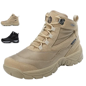 Tactical Boots per gli Uomini Stivali Militari Uomini Lace-Up Combat Ankle Boot di Grandi Dimensioni Stivali dell'Esercito Luce all'Aperto scarpe da Trekking Scarpe da Lavoro