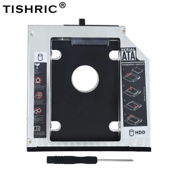 TISHRIC 2nd HDD Caddy SATA 3.0 in Alluminio, Hard Disk Caso Recinzione di Hdd 12 7mm Per Thinkpad T530 T520 T510 T430 T420 T4201 W530