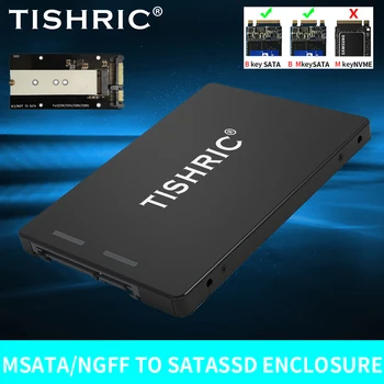 TISHRIC M2 NVME NGFF Serie dell'Hard Disk MSATA A SATA 3.0 SSD Caso Compatibile Con Solido Disco Rigido di 2230 2242 2260 2280