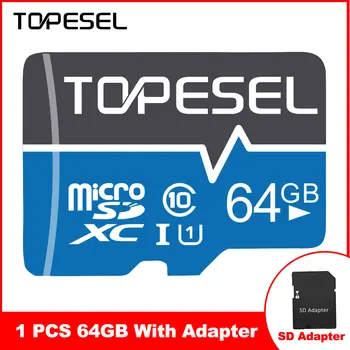 TOPESEL 64GB Micro SD Card 3PCS 5PCS Scheda di Memoria di Classe 10 U1 Per la Macchina fotografica/Telefono/Galaxy/Drone/Dash Cam/GOPRO/Tablet/PC/Computer