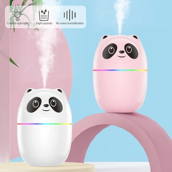Umidificatore dell'aria dell'Carino Panda Olio Aroma Diffusore con Luce Notturna USB a Pagamento Cool atomizzatore Impianti del Depuratore di Humificador