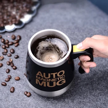 Un Nuovo Sistema Automatico Di Auto Agitazione Tazza Magnetico In Acciaio Inox 304 Caffè Latte Mescolando Tazza Creativa Blender Smart Mixer Termica Tazze